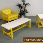 Retro Yellow Coffee Table and End Table