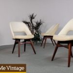 4 Mid Century Modern Upholstered Side Chairs