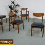 6 Mid Century Modern Danish Style Dining Chairs