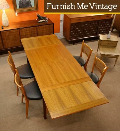 Vintage Danish Teak Draw Leaf Dining Table