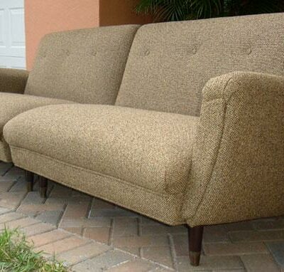 Vintage 1960s Modern 2-piece Tweed Sofa