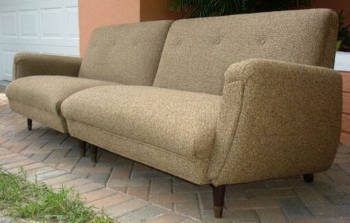 Vintage 1960s Modern 2-piece Tweed Sofa