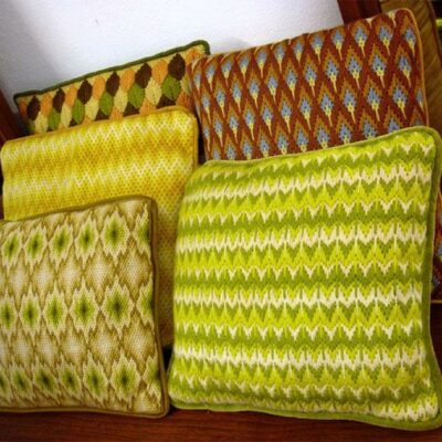 Vintage 1950s / 1960s Handmade Throw Pillows