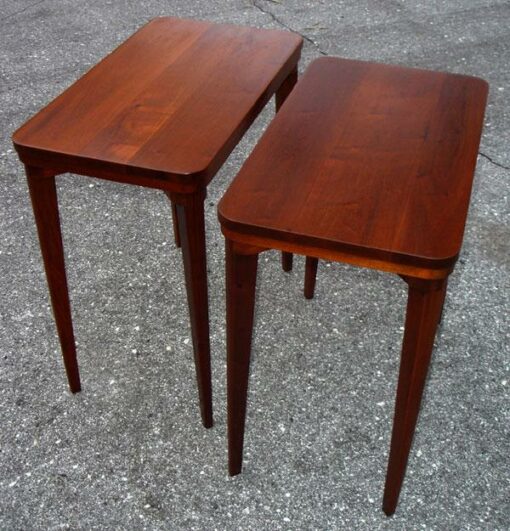 Elegant Danish Style Mid Century Vintage End Tables