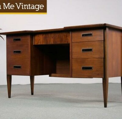 Refinished Mid Century Modern Desk by Hooker