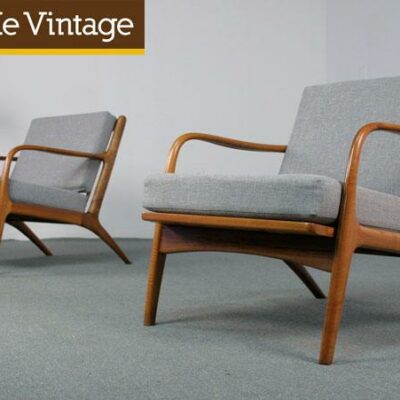 2 Completely Rehabbed Retro Danish Style Lounge Chairs