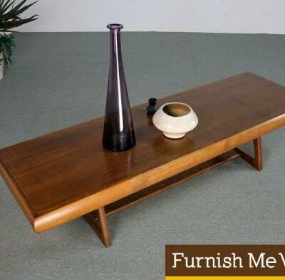 Long Mid Century Modern Bench or Coffee Table