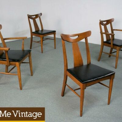 4 Retro American Walnut Dining Chairs