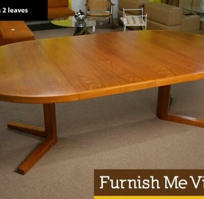 Large Danish Modern Teak Circle Dining Table