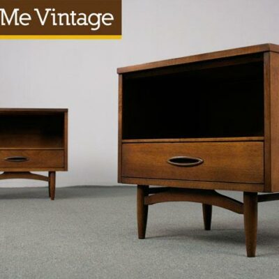 Pair of Mid Century Modern Sculptra Nightstands