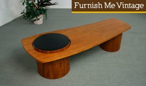 Unique Amoeba Shaped Vintage Teak Coffee Table