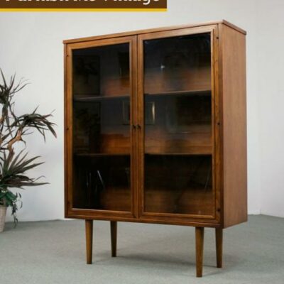 Mid Century Modern Sculptra China Cabinet