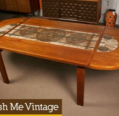 Mid Century Modern Ox Art Danish Teak Dining Table