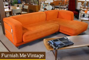 Contemporary Used Orange Sofa Sectional