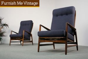 Pair of Mid Century Modern Kofod Larsen Recliners