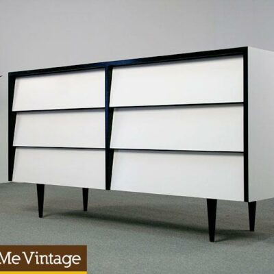 Retro Black and White Knoll No. 125 Style Dresser