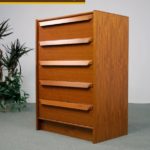 Mid Century Modern Teak High Boy Dresser