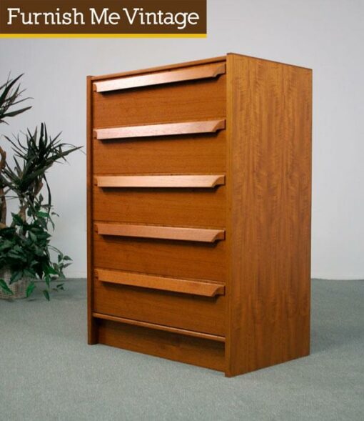 Mid Century Modern Teak High Boy Dresser