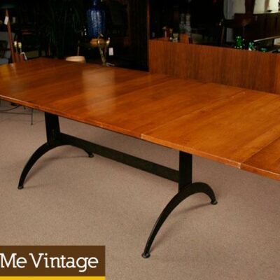 Long Industrial Modern Cherry Dining Table