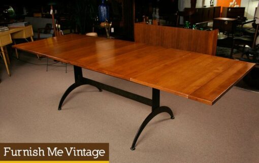 Long Industrial Modern Cherry Dining Table