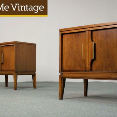 2 Basic Witz Mid Century Modern Nightstands