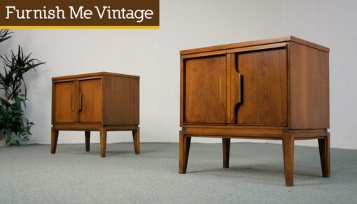 2 Basic Witz Mid Century Modern Nightstands