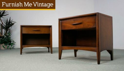 2 Mid Century Modern Broyhill Emphasis Nightstands