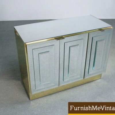 Vintage 1970s Glam Ello Mirrored Credenza