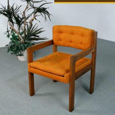 Orange Mid Century Modern Arm Chair