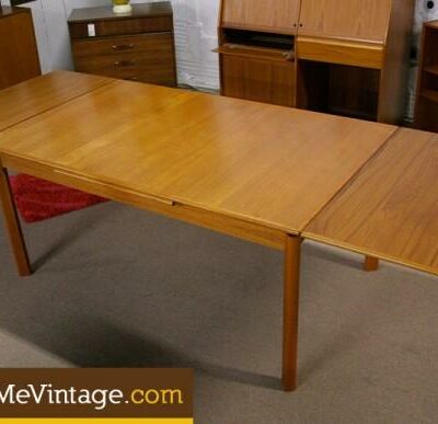 Large Draw Leaf Danish Teak Dining Table