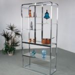 Post Modern Chrome Baughman Style Etagere