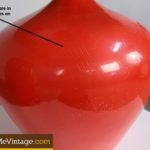 2 Matching Mid Century Modern Red Lamps