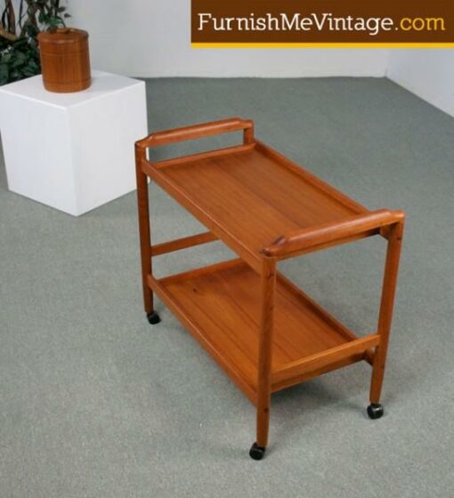 Mid Century Modern Teak Serving Cart