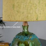 Blue and Green Large Ceramic Retro Lamp