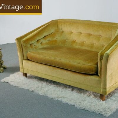 Vintage Hollywood Regency Tufted Sofa