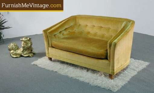 Vintage Hollywood Regency Tufted Sofa