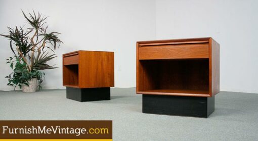 Pair of Teak Westnofa Mid Century Nightstands