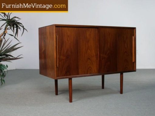 Small Mid Century Modern Danish Rosewood Credenza