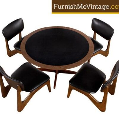 Mid Century Modern Gaming Table Set by Kroehler