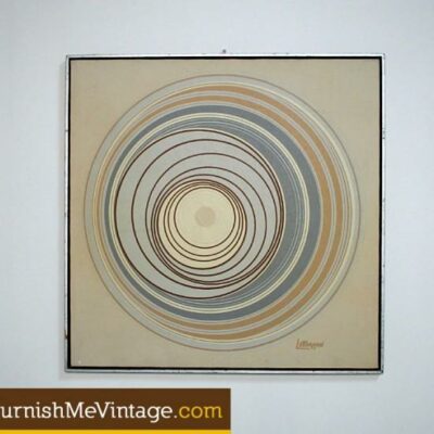 Large Mid Century Modern Geometric Painting