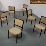 6 Vintage Swedish Rosewood Dining Chairs