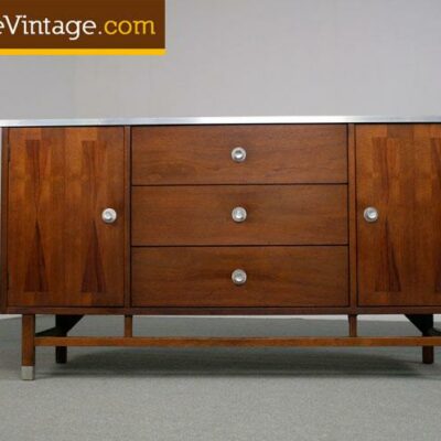 Mid Century Modern Rosewood and Walnut Credenza