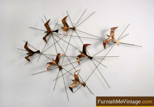 Mid Century Modern Jere Birds Wall Sculpture