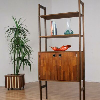 Danish Teak Modular Shelving with Record Storage