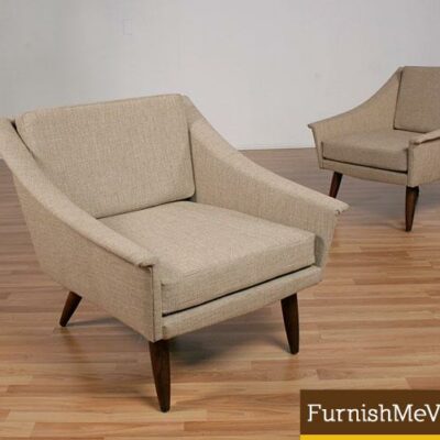 2 Restored Adrian Pearsall 1631-C Lounge Chairs