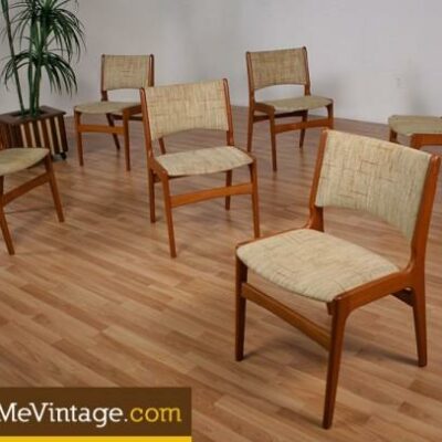 6 Danish Modern Teak Dining Chairs