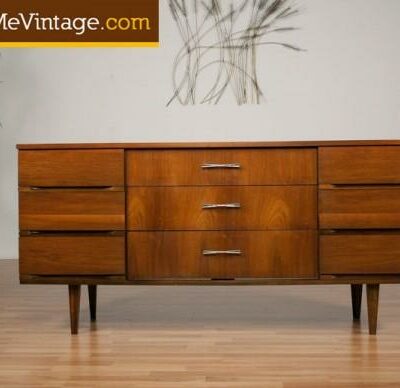 Mid Century Modern Bow Tie Triple Dresser