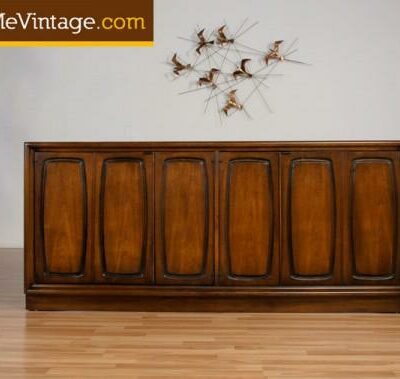 Long Mid Century Modern Emphasis Credenza