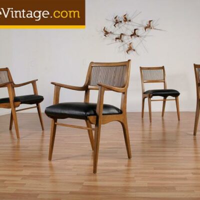 4 Mid Century Modern Drexel Profile Dining Chairs