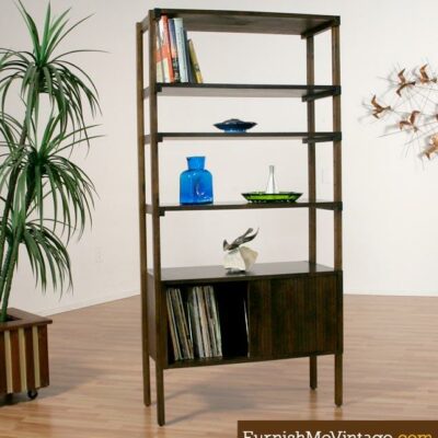 Mid Century Modern Shelving System with Record Storage